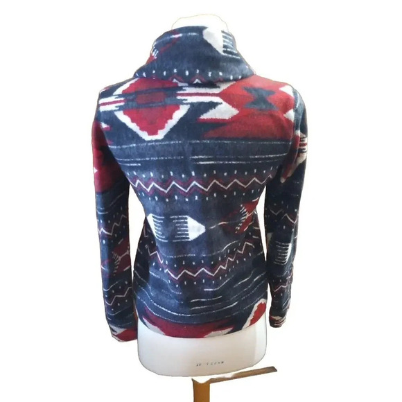 Ralph Lauren Aztec Jacket Womens Sz PXS Knit LRL Cardigan Southwest Shacket - Picture 7 of 11